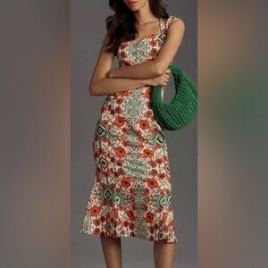 Anthropologie Cecily Floral Midi Dress | Size SP Petite | NWT | $170